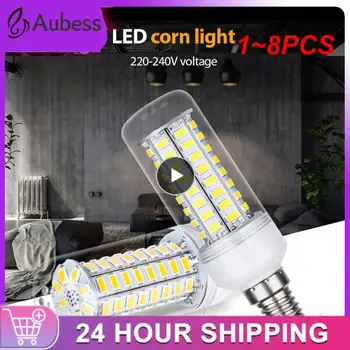 1~8PCS 5730 LED E27 Luz del Maíz de la Lámpara de Ahorro de Energía Luces de la Lámpara del Led 110V 220V Lampada de la Vela de la Ampolla de Bombillas de Luz LED de Maíz