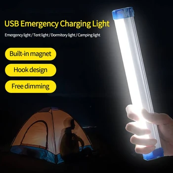 Tubo del LED Luz de Emergencia Luz Solar Recargable USB Magnético Con Gancho Para la Casa de Acampar al aire libre de la Lámpara de 17 CM 32 CM de Luz Blanca
