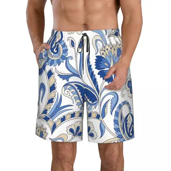 Paisley de la Impresión en 3D de Verano de los Hombres pantalones Cortos de Playa Hawaiana de Ocio de Estilo Cordón Cortos de la Casa