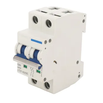 Interruptor de Circuito de CC Retardante de Llama PC 1000V 63A Vida de Servicio Larga de 35 mm Riel de Instalación del Disyuntor Miniatura para Casa