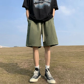 Privathinker De Gran Tamaño Sólido Casual Pantalones Cortos Para Hombres De Estilo Japonés De Verano Pantalones Cortos De Moda Unisex Ropa Masculina Fondos
