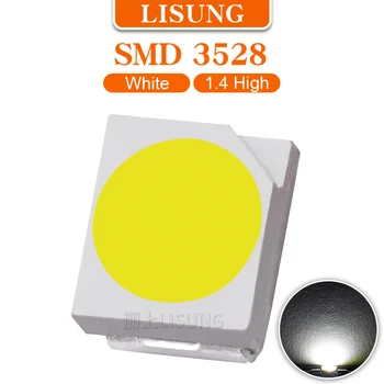 100pcs/Bolsa de 3V SMD 3528 Led SMT 1210 6500K Blanco de Diodo Emisor de Luz LED Chip Set DIY Set 3.5x2.8x1.4 mm de Luz de Perlas